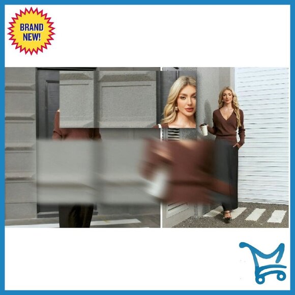 Soft V-Neck Pullover Sweater, Long Sleeve, Business Casual, Slouchy Fit - Picture 8 of 8